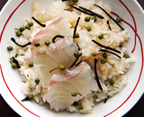 鯛と塩昆布と青実山椒の混ぜご飯